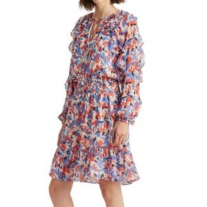 Lauren Ralph Lauren Floral Crinkled Georgette Dress 16 DIMOSTIE FLORAL Dress